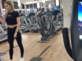 Quick fuck in the gym. Risky public sex with Californiababe.