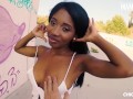 MAMACITAZ - Exhibitionist Girl Boni Brown Takes White Cock In Her Ebony Pussy