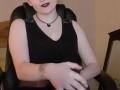 I want you to tease that cock for me, pet- sensual femdom joi cum with me- goth girl strip