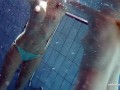 Zuzanna and Lucie kissing underwater