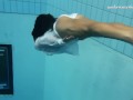 Zuzanna and Lucie kissing underwater