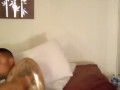 Thick hunk jacking off with fleshlight having an intense orgasm shooting his own load all over