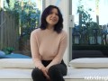 Asian amateur with a bubbly attitude fucks the 5th guy she has ever fucked for a chance at a job