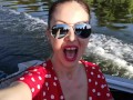 Riding in the boat makes me hot and horny - Wet Kelly