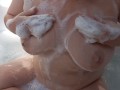 Sexy Bathtime, Washing Big Soapy Tits