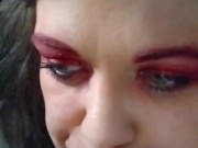 sfw chewing gum smoking fetish with dentures 