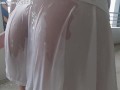 Teaser - Washing Car in Risky White Transparent Clothing - Moriya Exhibit