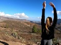 I get SO HORNY on a ROAD TRIP that I make him stop to FUCK ME at a lookout point - Risky public sex!
