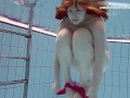 Lenka enjoys nude erotic sexy swimming