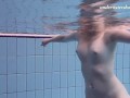 Lenka enjoys nude erotic sexy swimming