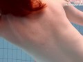 Lenka enjoys nude erotic sexy swimming