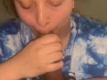 SHE KEPT HAVING A CONVO WITH HER MOM WHILE SUCKIN N FUCKING ON THE OTHER SIDE OF THE DOOR & DIDNT CARE