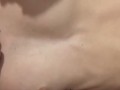 game on small tits and Cumshot  on flat chest