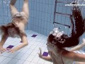 Russian hot teens swim nude underwater