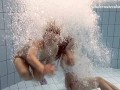 Russian hot teens swim nude underwater