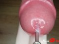 Close up amateur femdom ruined orgasm with urethral sounding. Frenulum stimulation