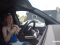 Cute Babe Masturbates In Her Vehicle