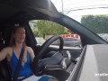 Cute Babe Masturbates In Her Vehicle