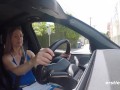 Cute Babe Masturbates In Her Vehicle