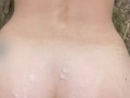 Public fucking in the woods with cum shot on ass