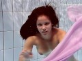 Russian most amazing looking model swimming nude