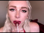 Face Fetish JOI Student Seduces Professor With Red Lipstick And Lollipop On FaceTime - Remi Reagan