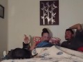 White milf smoking while watching videos on her phone