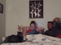 White milf smoking while watching videos on her phone
