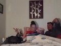 White milf smoking while watching videos on her phone