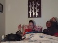 White milf smoking while watching videos on her phone
