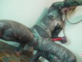 TATTOO girl ANAL masturbation in shower - anal gape, PISS, squirt, goth, clean asshole, enema fetish,punk