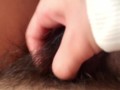 染みパンツの中の剛毛なマン毛をフワフワ撫でてるだけ【個人撮影】