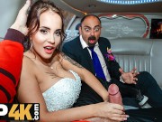 VIP4K. Enticing bride-to-be rocks out with injured guy before husband