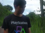 UNA FOLLADA PELIGRA AL AIRE LIBRE "CASI NOS VEN"