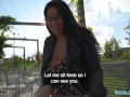 Public Agent Brown haired girl with great big boobs fucked by a black dick