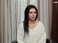 Russian bored looking teen shows hymen