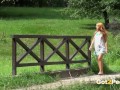 Sexy Redhead Hot Babe Relieves Her Piss Outdoor