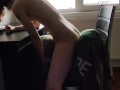 My first time humping on a chair in years, amazing orgasm