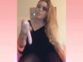 Triple dildo masturbating hard and really cumming - KISS makeup