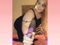 Triple dildo masturbating hard and really cumming - KISS makeup