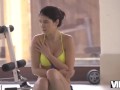 VIP4K. Enticing cutie invites swimming coach to taste her tight cunny