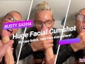 Huge Facial Cumshot with Fake Cum