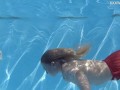 Swimming pool hot erotics with Mimi Cica dressed up