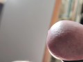 Extreme close up cumshot hands free