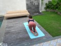 A guy with a huge dick fucked his stepsister after yoga while parents are not at home