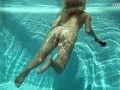 Serbian pornstar gets naked in the pool