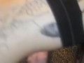 Hot lil Tattooed Latina riding white cock and spreading her ass cheeks