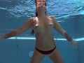 Enjoys her sweet hot body in the pool her name Puzan Bruhova