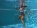 Enjoys her sweet hot body in the pool her name Puzan Bruhova