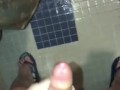 Compilation of Shower Masturbation With Cumshot Video Clips While I’m In A Public Shower
